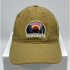 Yosemite Hat Cap Strap Back Embroidered National Park USA Souvenir Bear Gorpcore